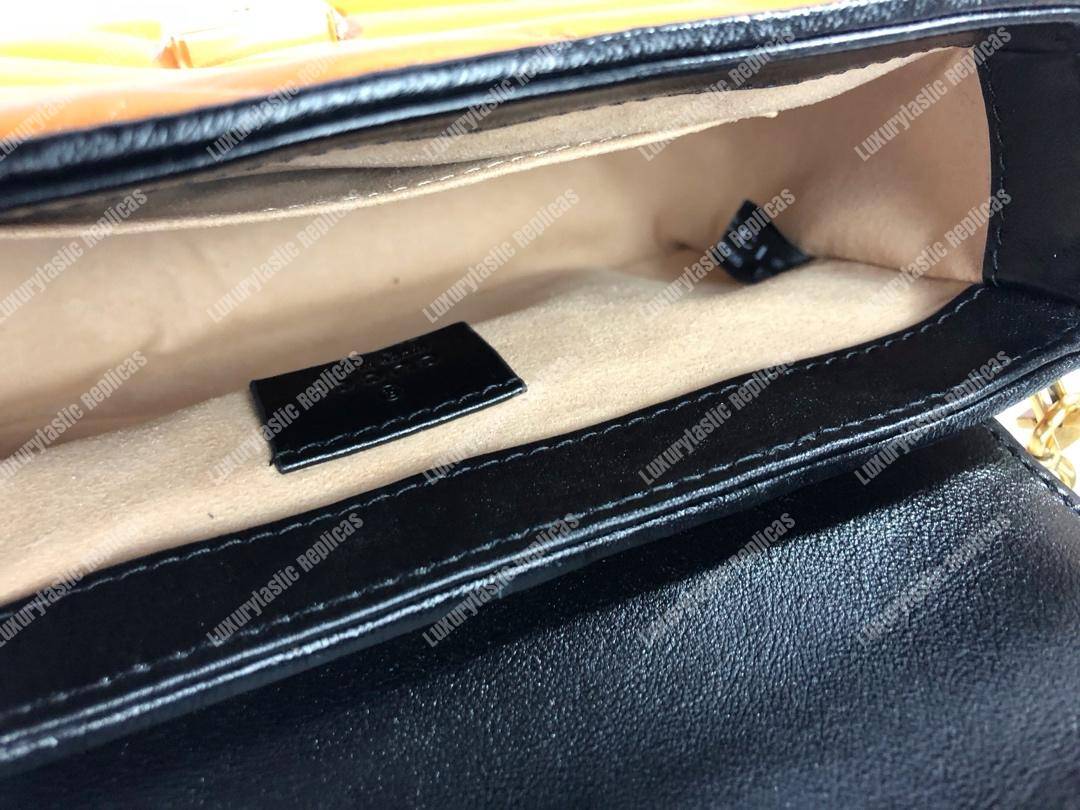 G*u*i gg marmont mini top handle bag cognac matelassé