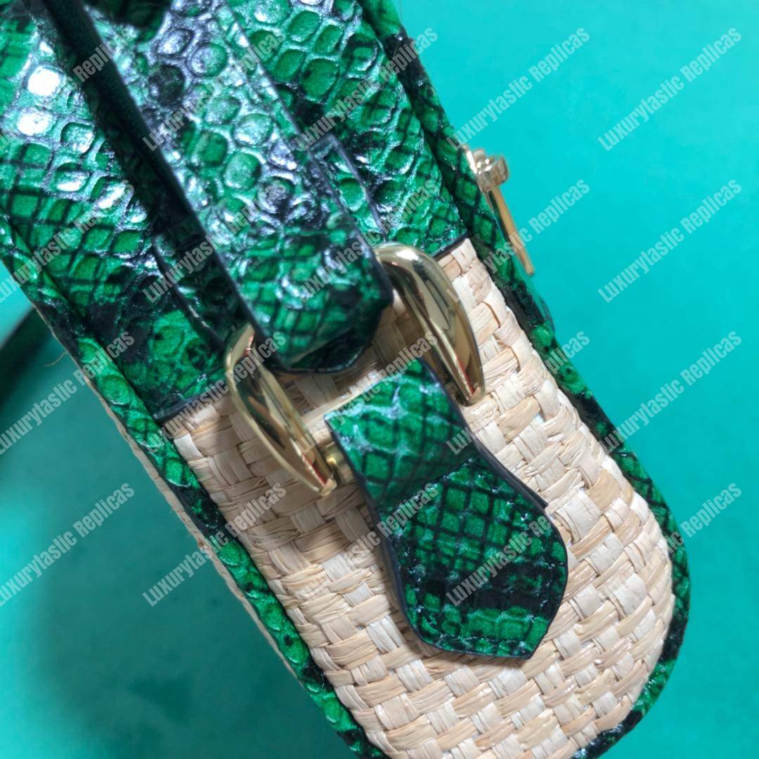 G*u*i online exclusive ophidia mini bag green snakeskin trim