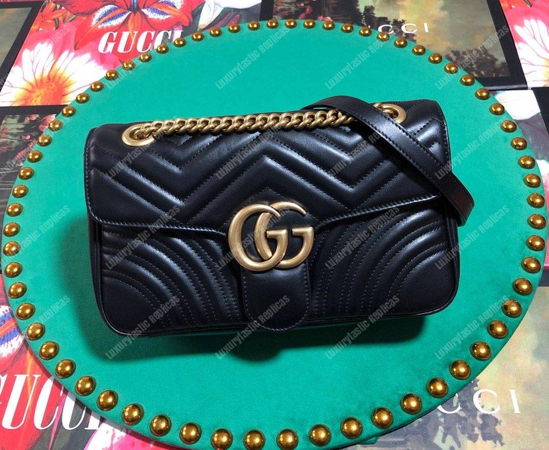 G*u*i gg marmont small shoulder bag black