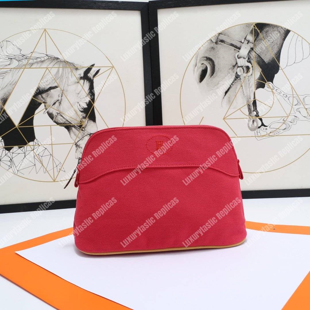 H**mes bolide travel case medium model fuchsia