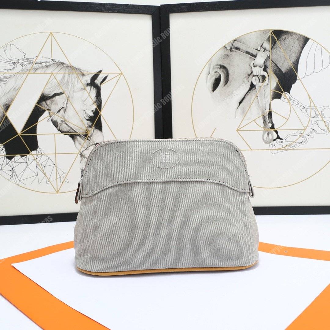 H**mes bolide travel case medium model grey