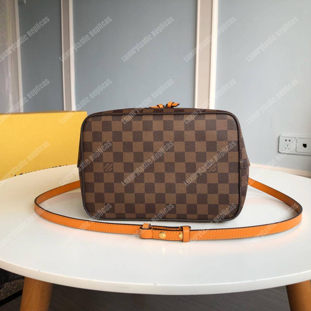 LV NéoNoé Bag Damier Ebene Safran
