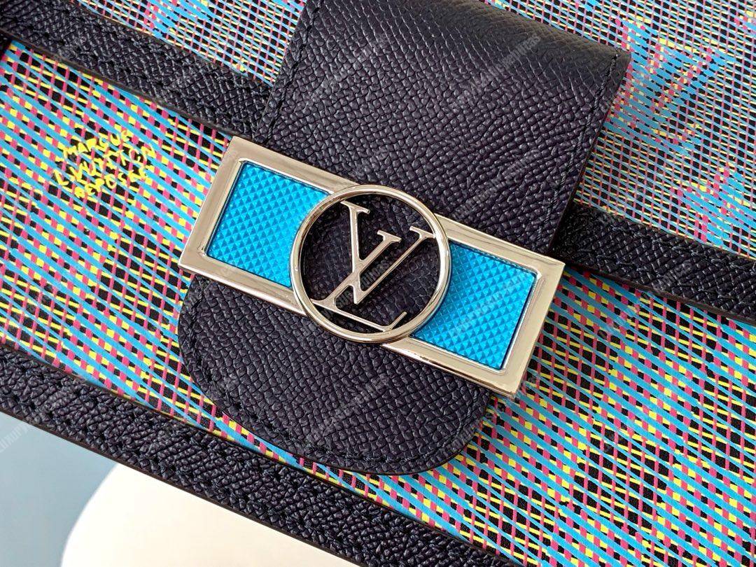LV Mini Dauphine Blue Monogram Handbag