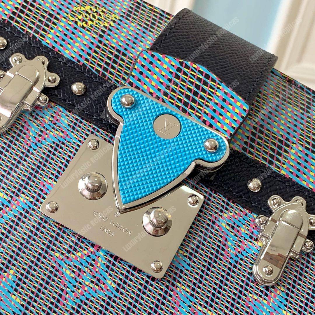 LV Trunk Clutch Blue Monogram