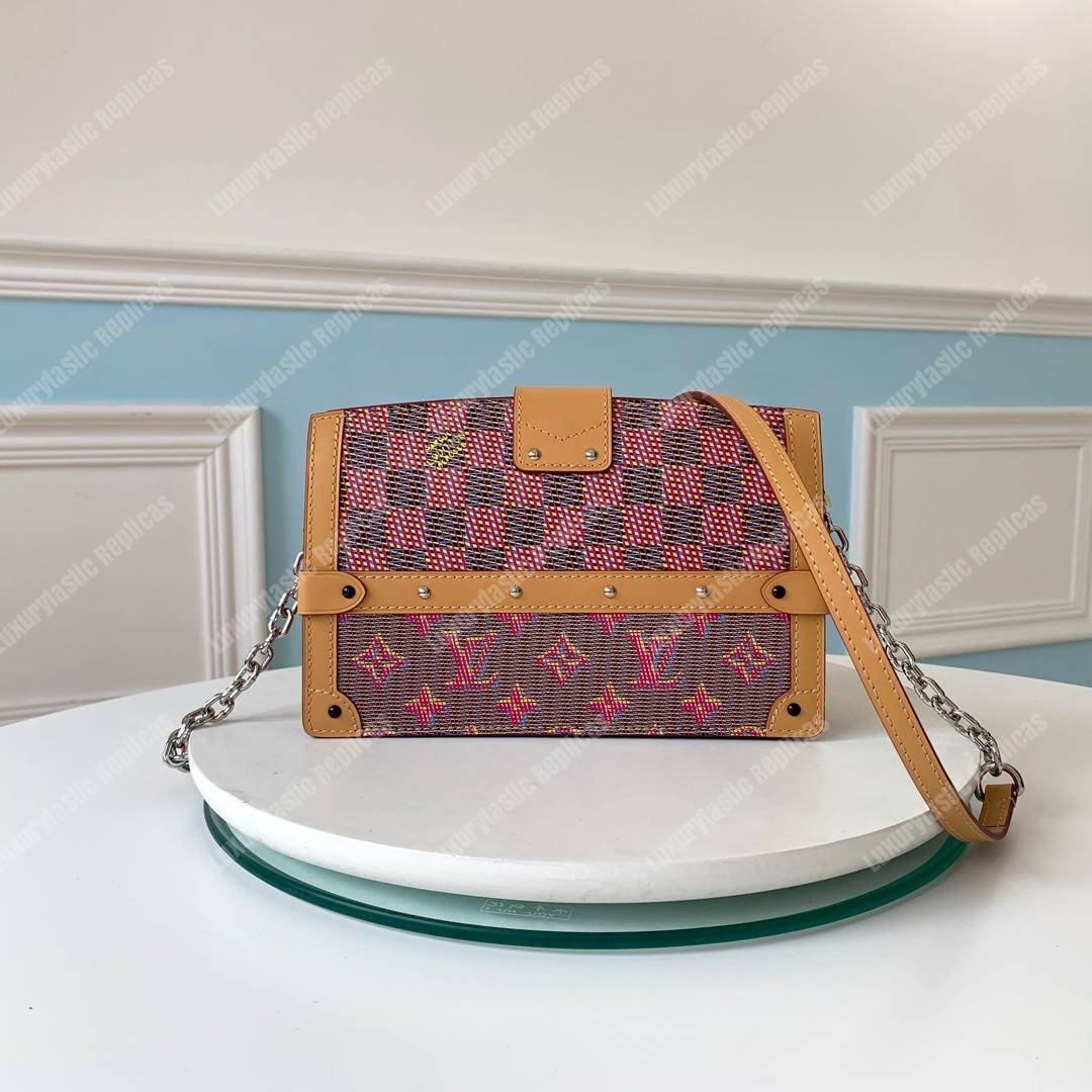 LV Trunk Clutch Pink Monogram
