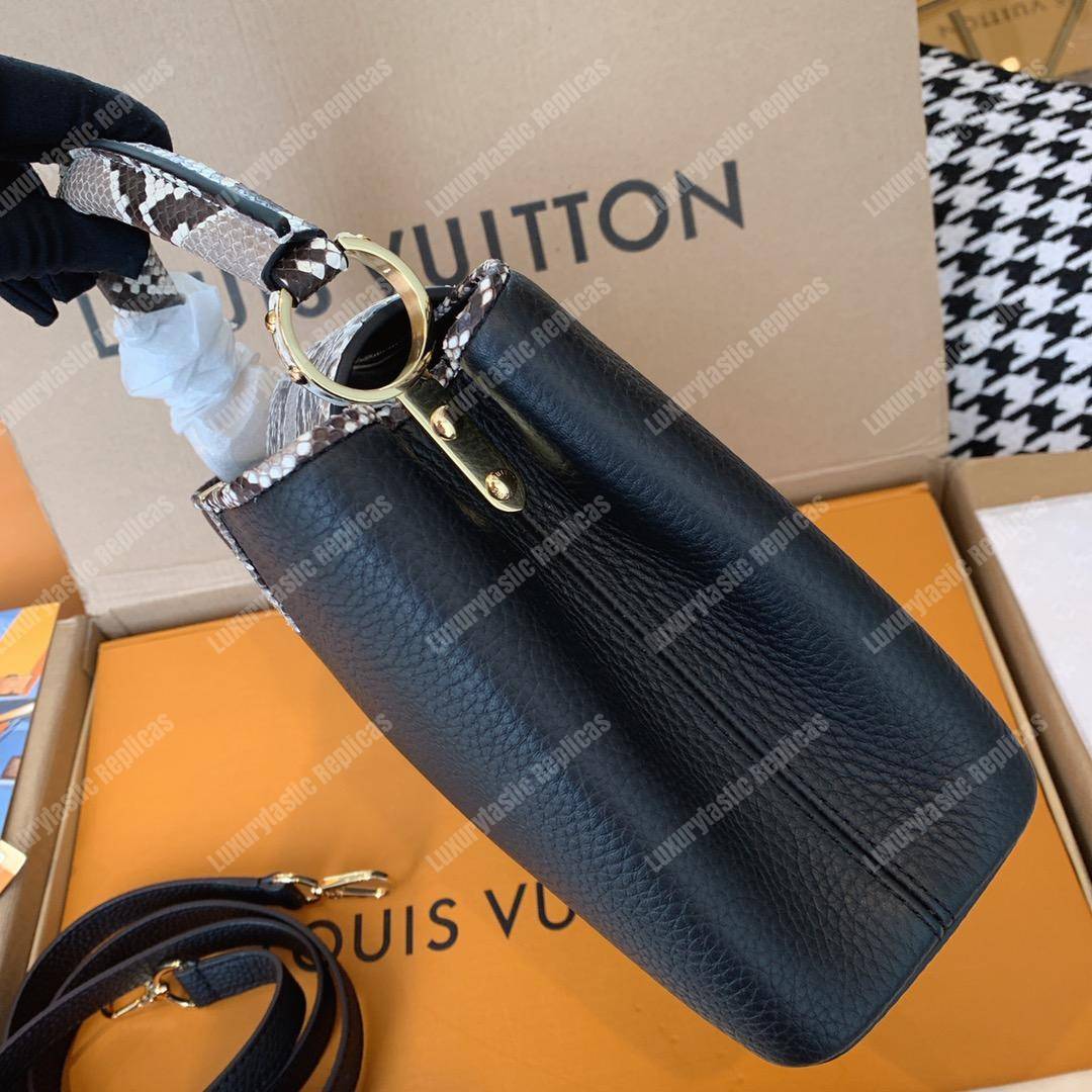 LV Capucines BB Taurillon Python Black
