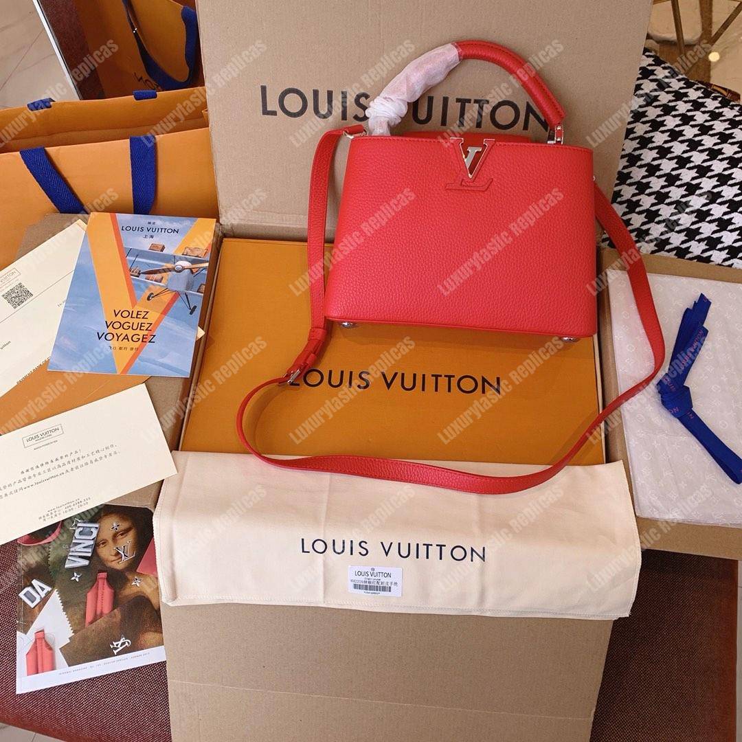 LV Capucines BB Taurillon Leather Bag Rubis