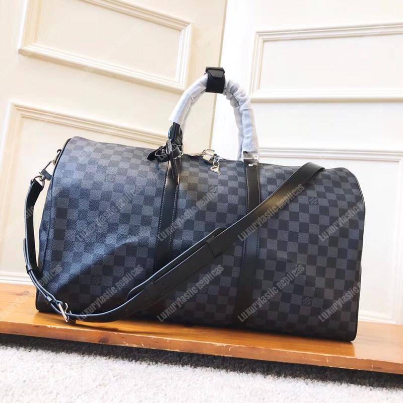 LV Keepall Bandouliere 50 Damier Graphite Canvas