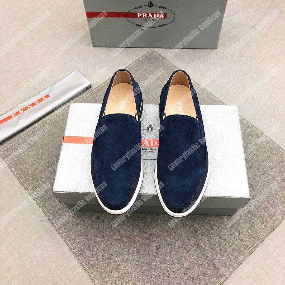 Pra*a technical nylon slip-ons blue