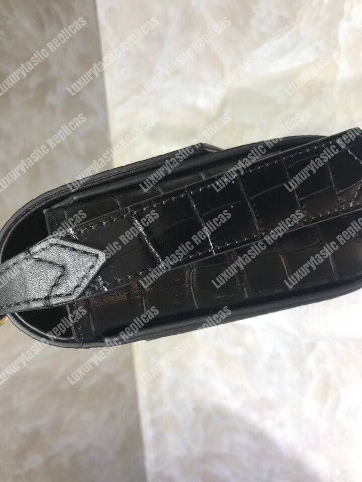 Givenchy Small Eden Bag In Black Crocodile Effect Leather