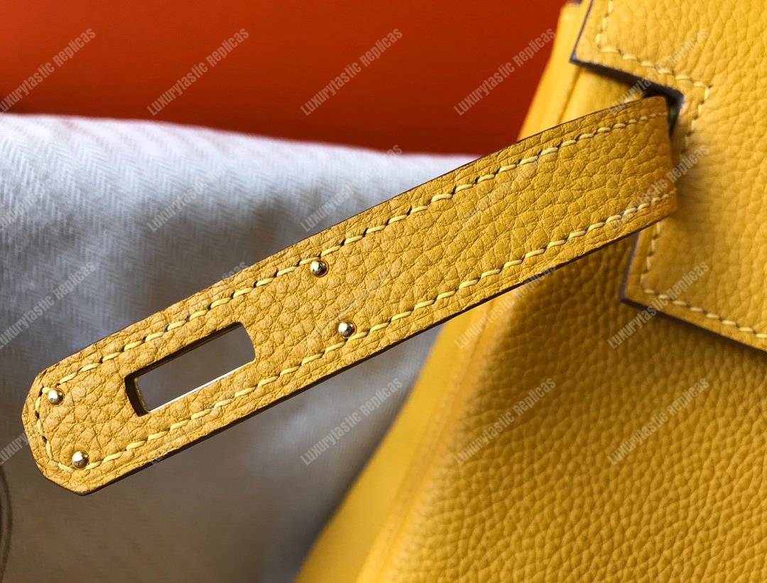 H**mes kelly 25 togo yellow soleil gold-toned hardware