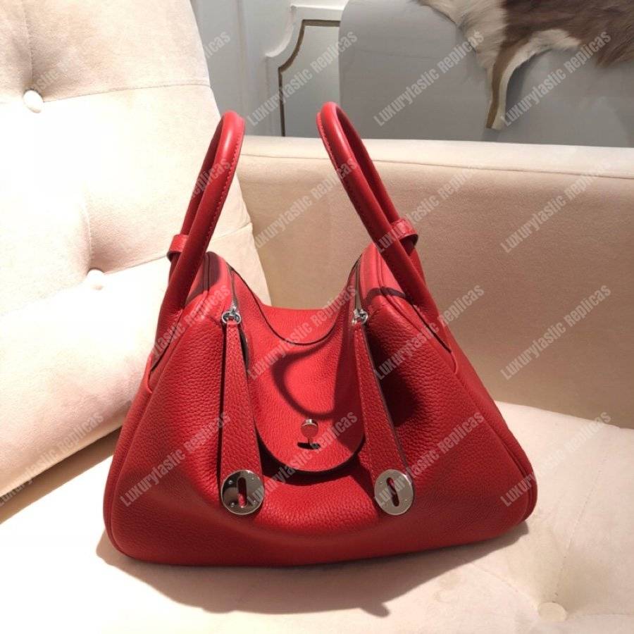 H**mes lindy 30 bag clemence rouge red