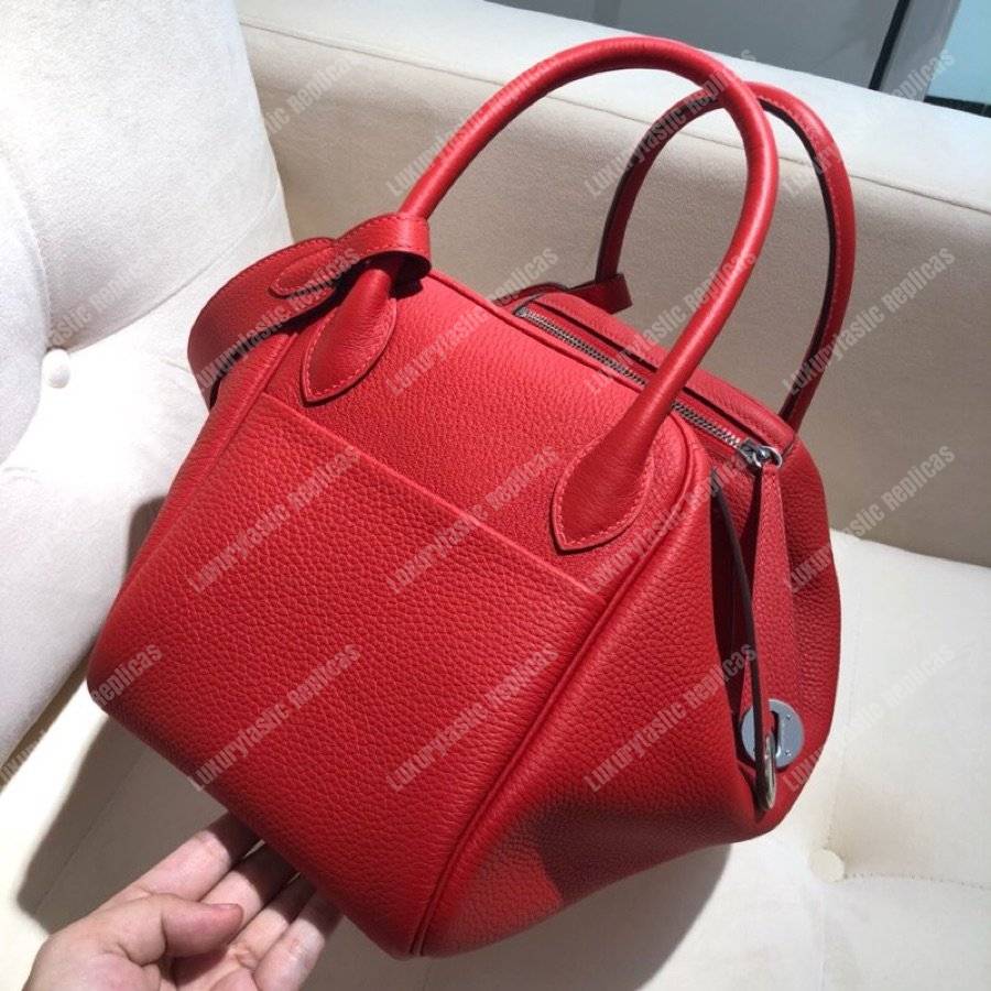 H**mes lindy 30 bag clemence rouge red
