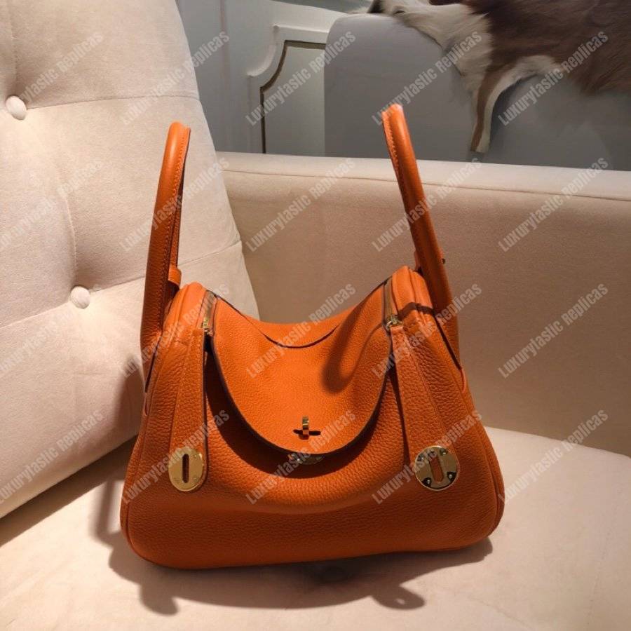 H**mes lindy 26 bag clemence orange