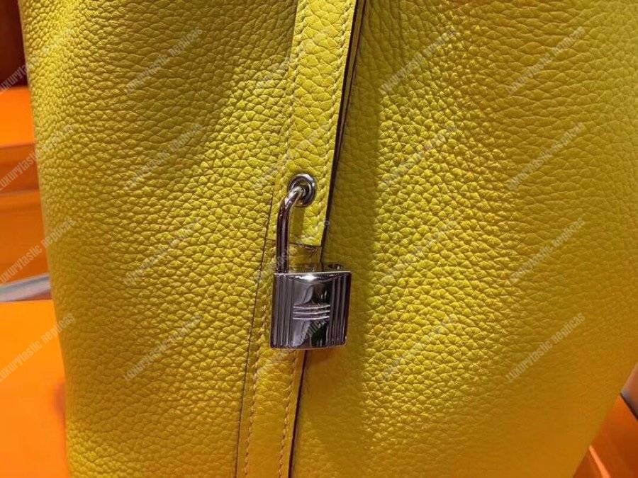 H**mes picotin 18 clemence jaune palladium hardware