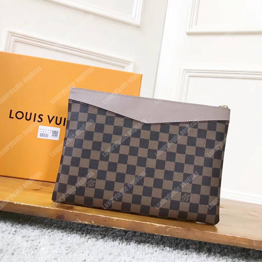LV Daily Pouch Damier Ebene Khaki