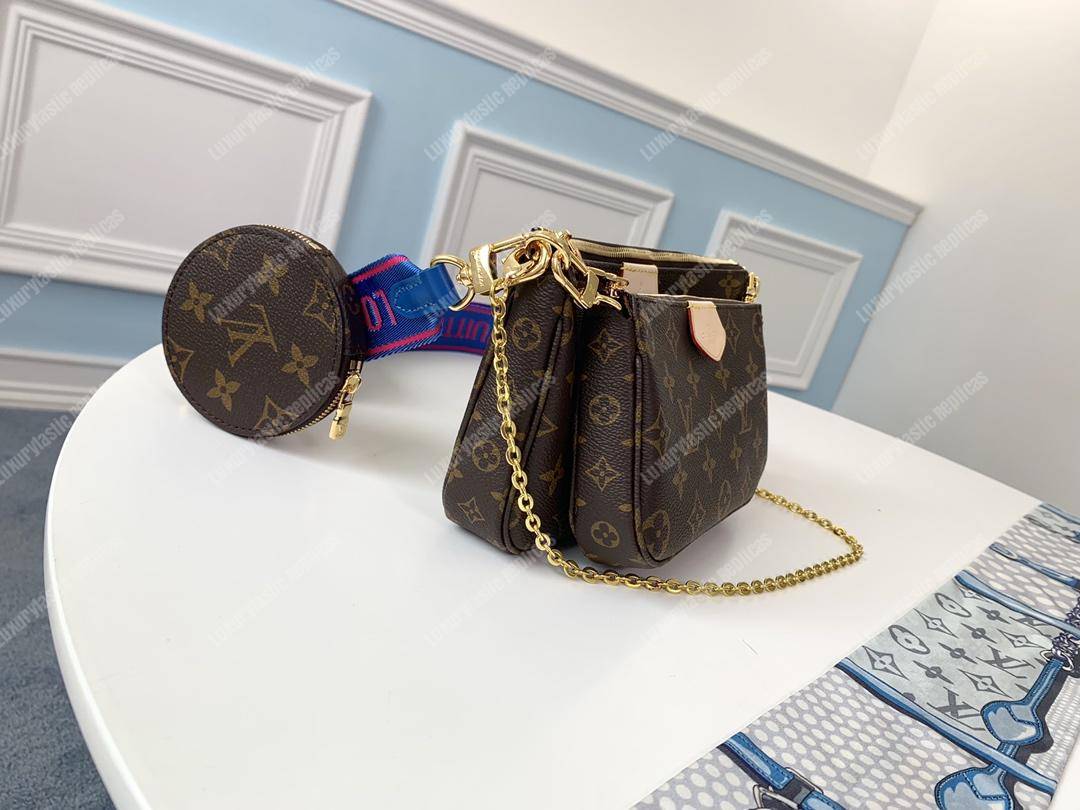 LV Multi Pochette Accessoires Digital Exclusive Prelaunch Monogram Blue