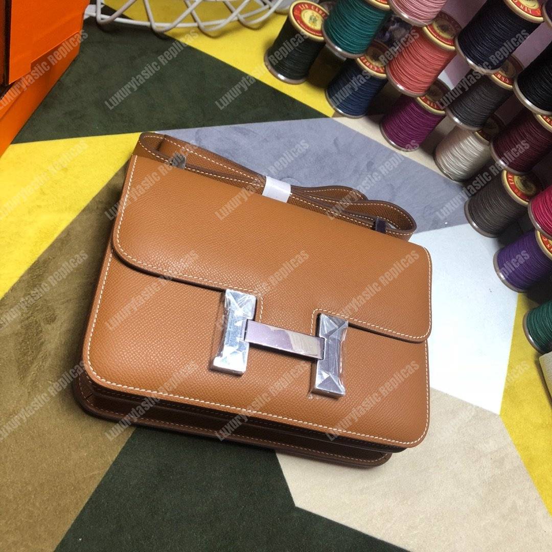 H**mes constance 18 bag epsom gold palladium-hardware