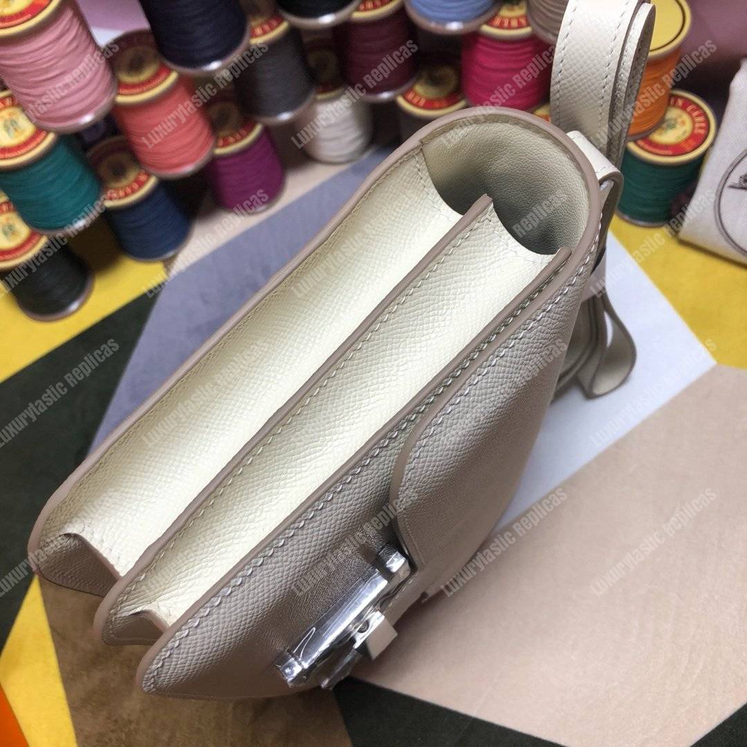 H**mes constance 24 bag epsom gris perle palladium-hardware
