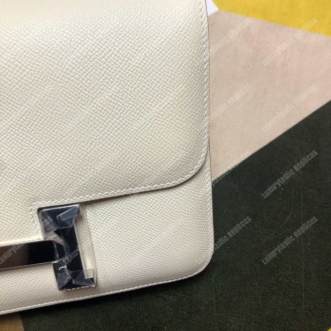 H**mes constance 24 bag epsom gris perle palladium-hardware
