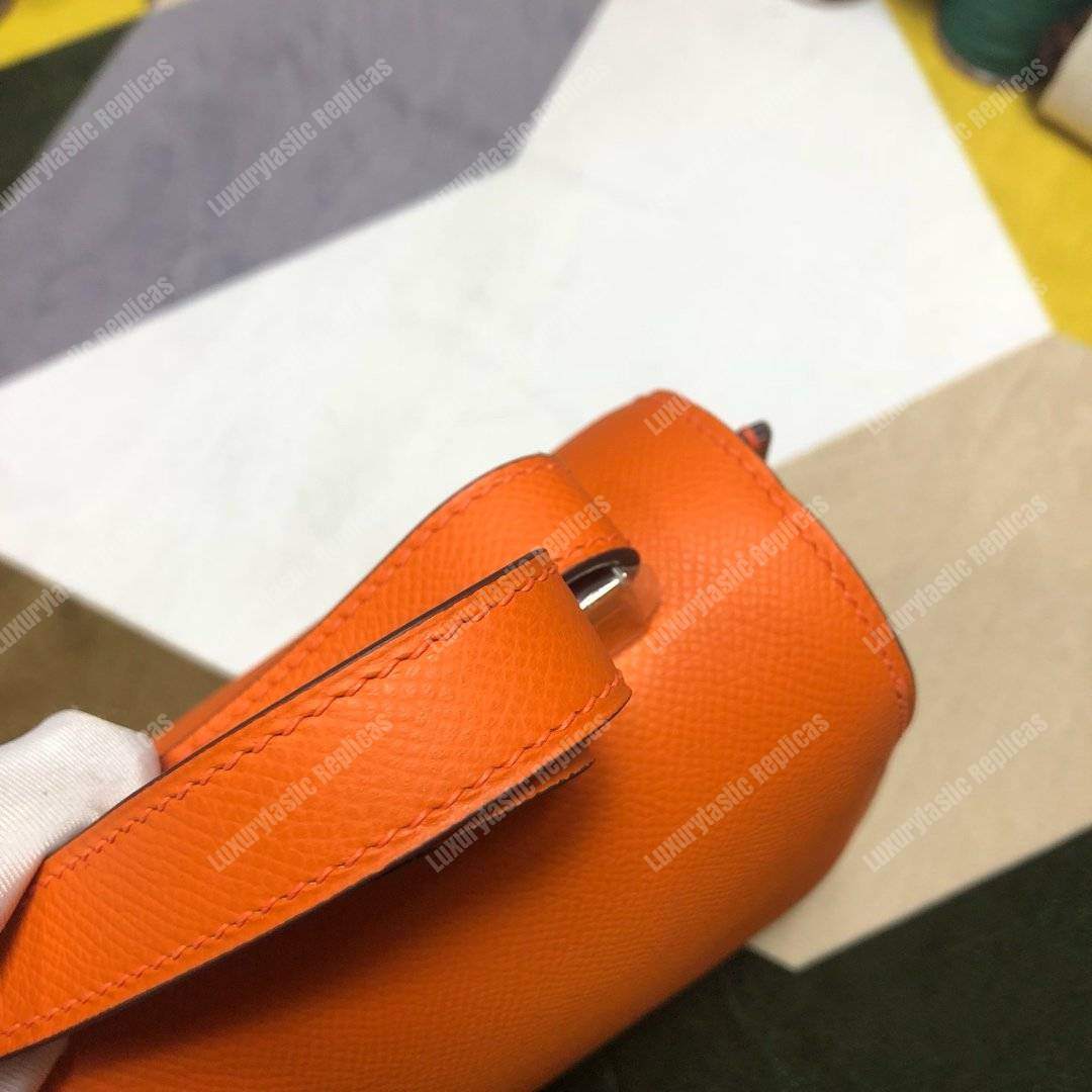 H**mes constance 24 bag epsom orange palladium-hardware
