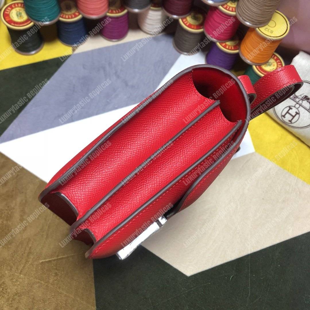 H**mes constance 24 bag epsom rouge red palladium-hardware