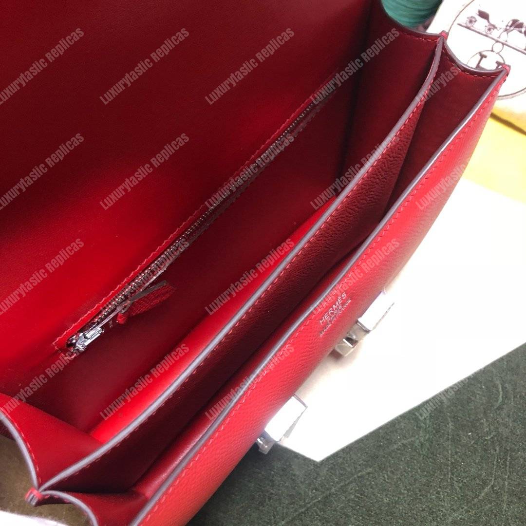 H**mes constance 24 bag epsom rouge red palladium-hardware