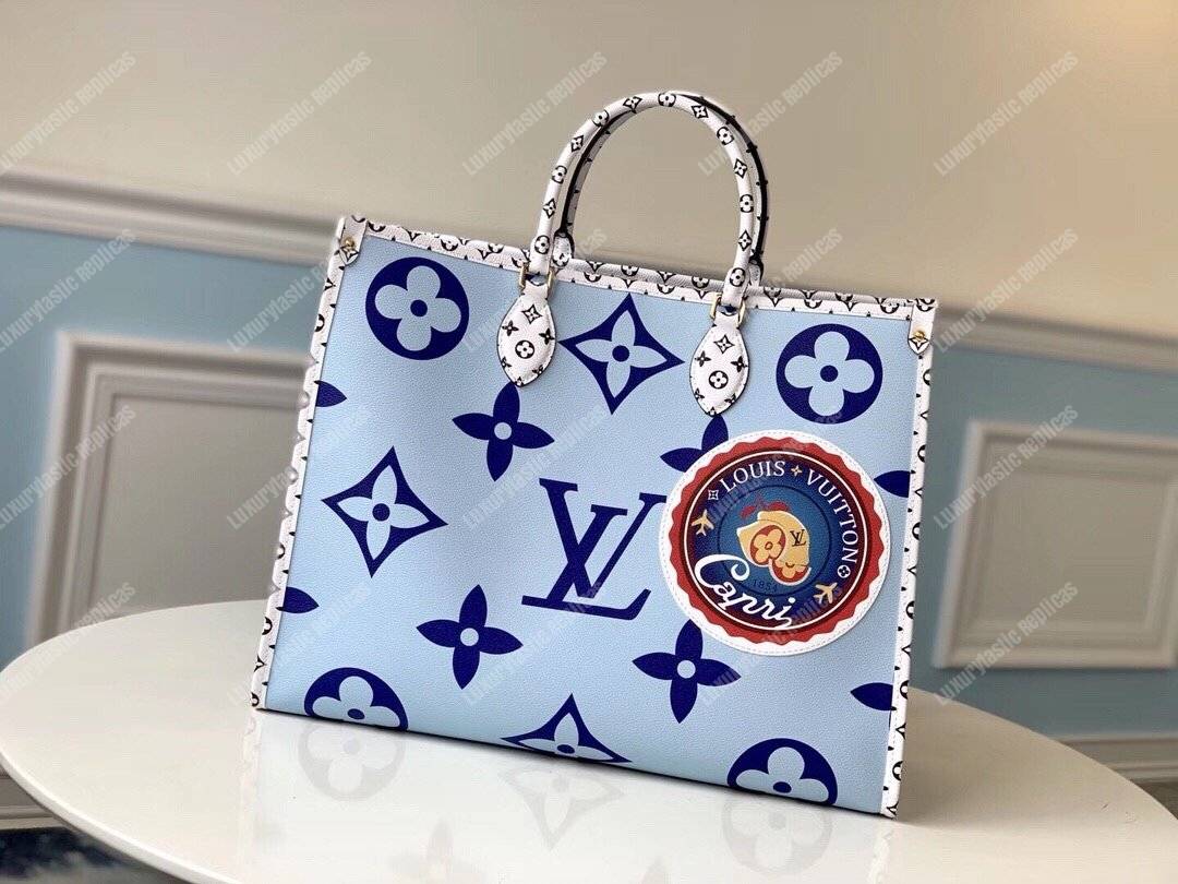 LV Onthego Monogram Giant Capri Blue GM