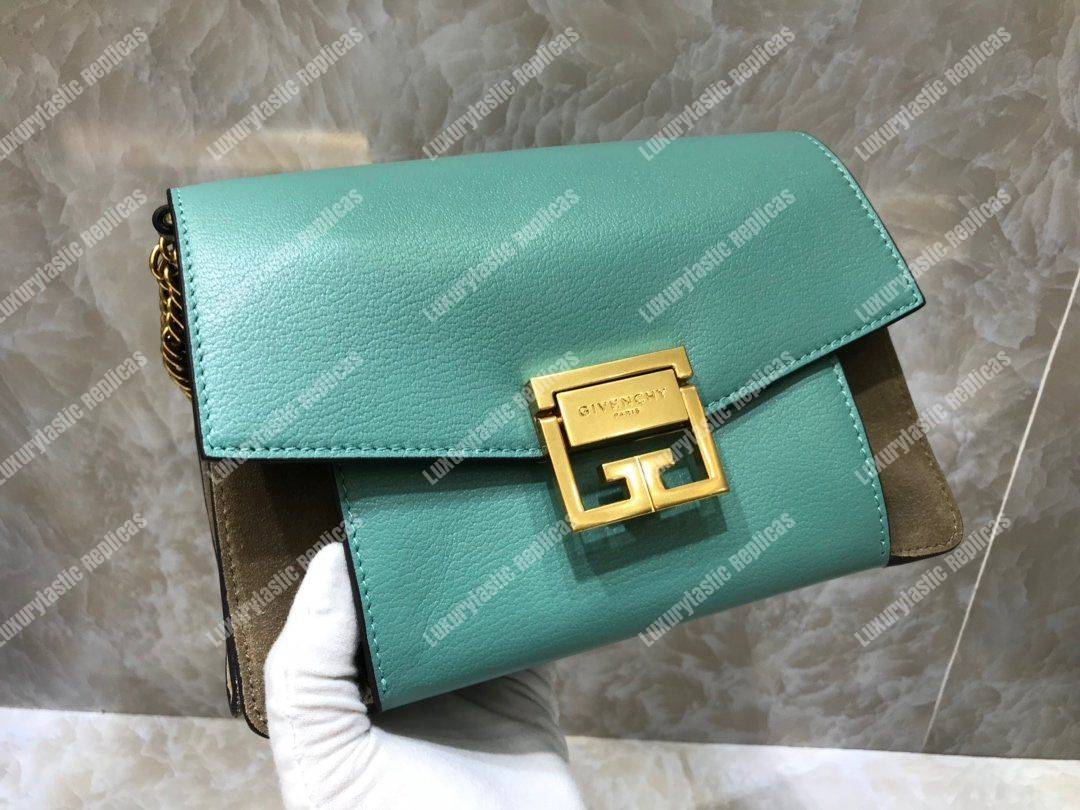 Givenchy Small GV3 Bag In Box Leather Turquoise