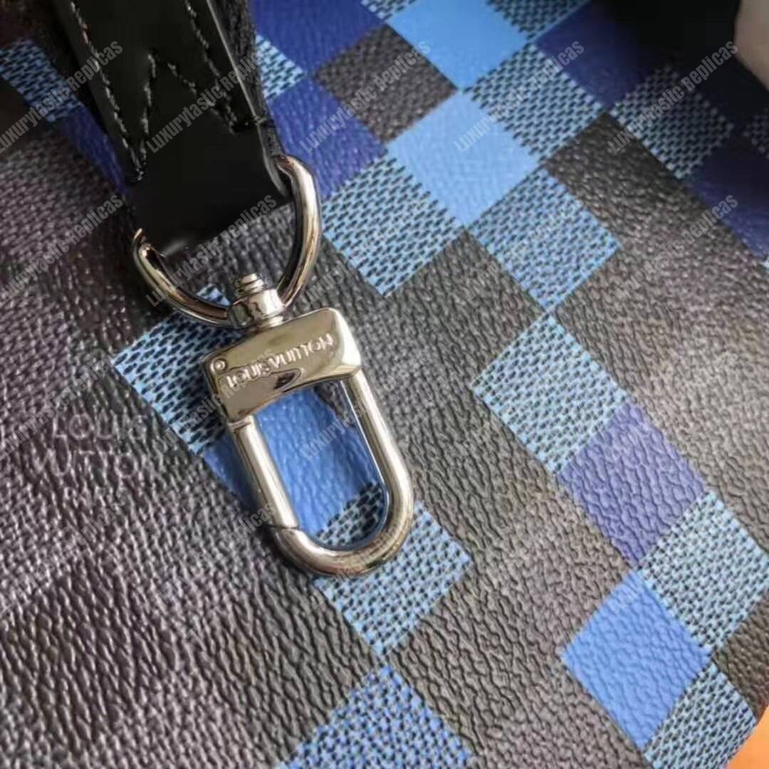 LV Avenue Sling Bag Damier Graphite Pixel Coated Canvas Blue