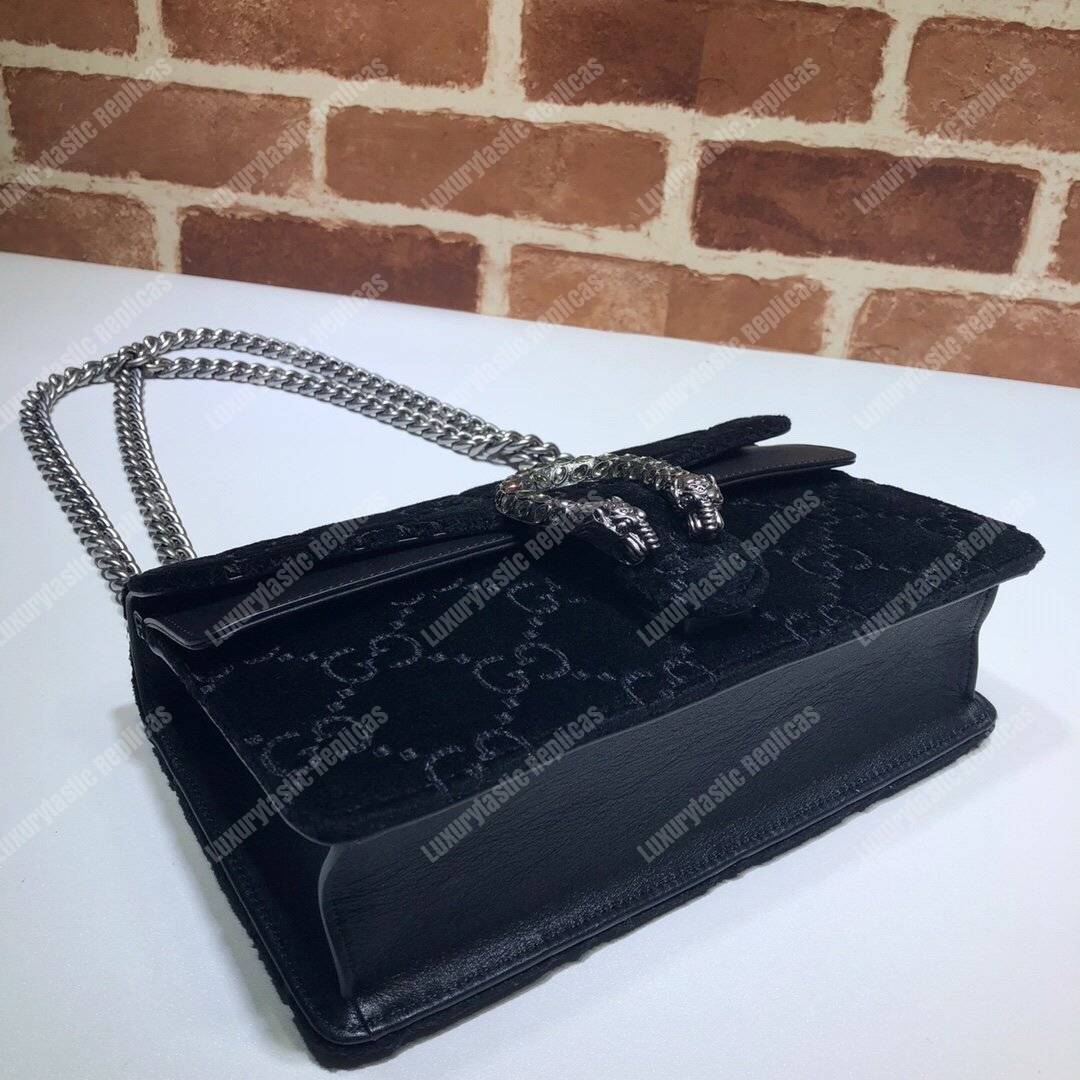G*u*i dionysus gg velvet small shoulder bag black