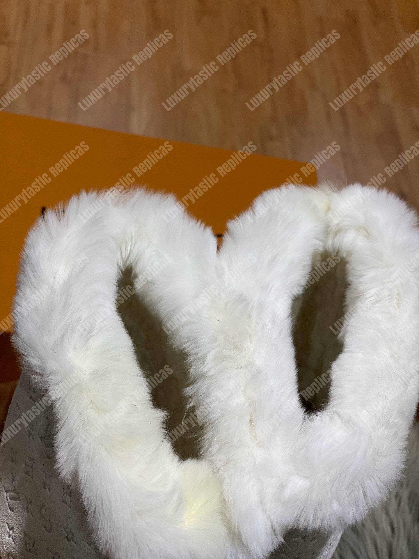 LV Snowball Flat Half Boot White