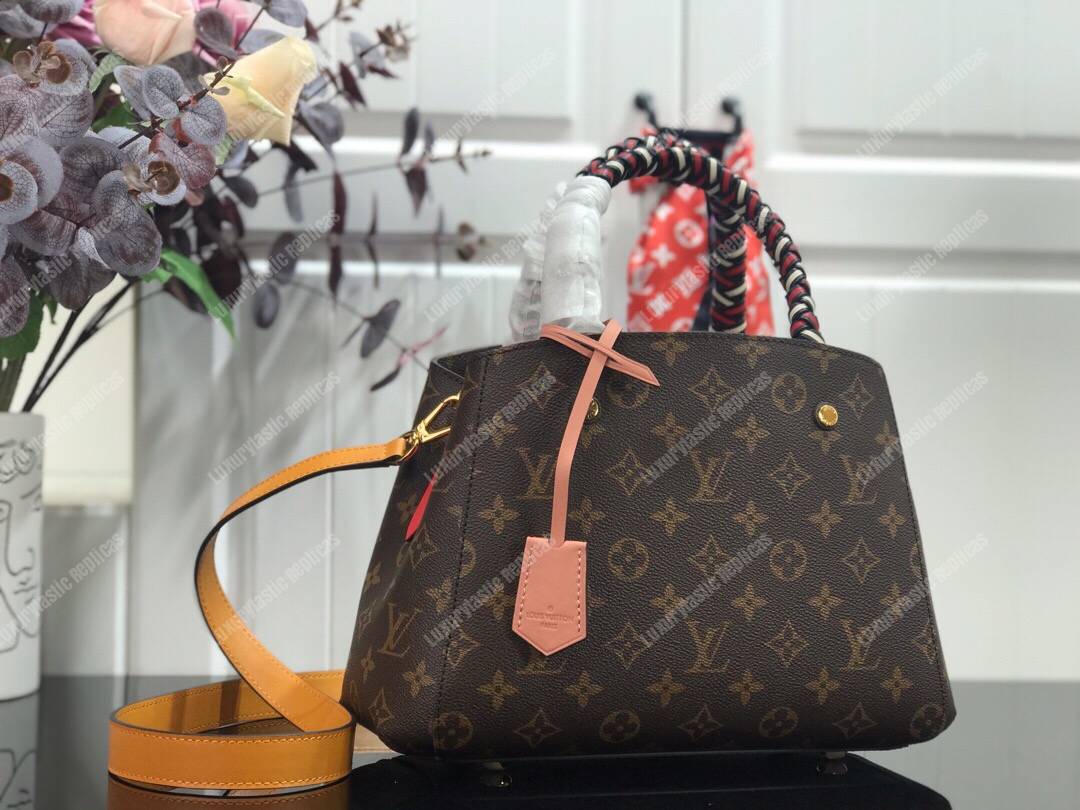 LV Montaigne BB Monogram Braided Handles