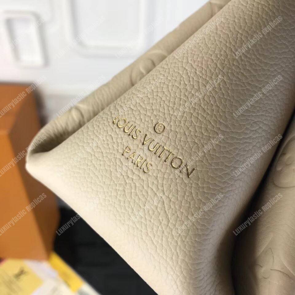 LV Surene BB Monogram Empreinte Leather Creme