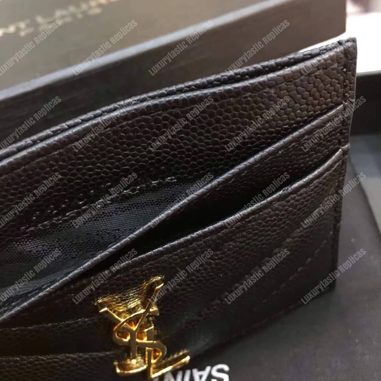 Saint Laurent Monogram Card Case Black