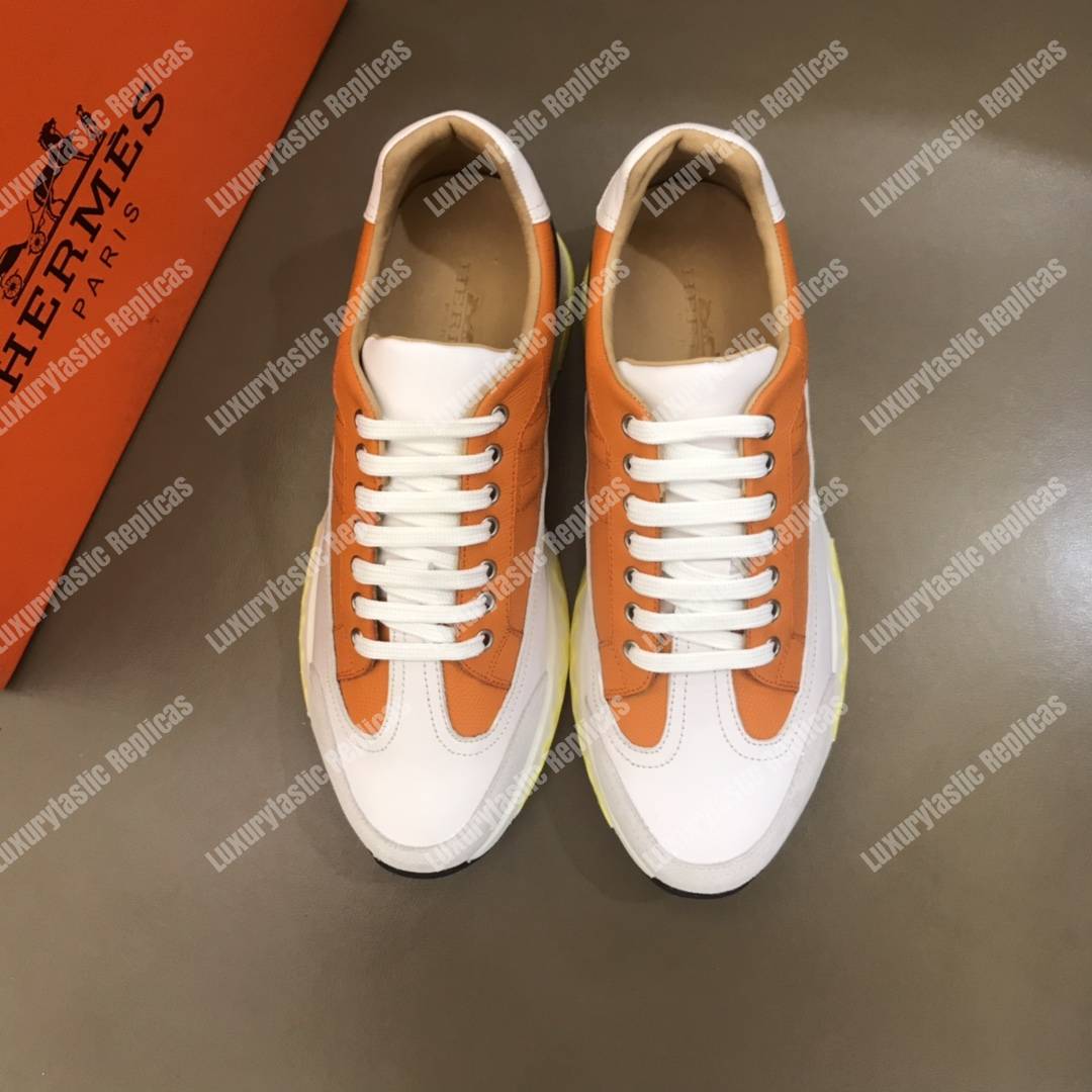 H**mes trail sneaker orange