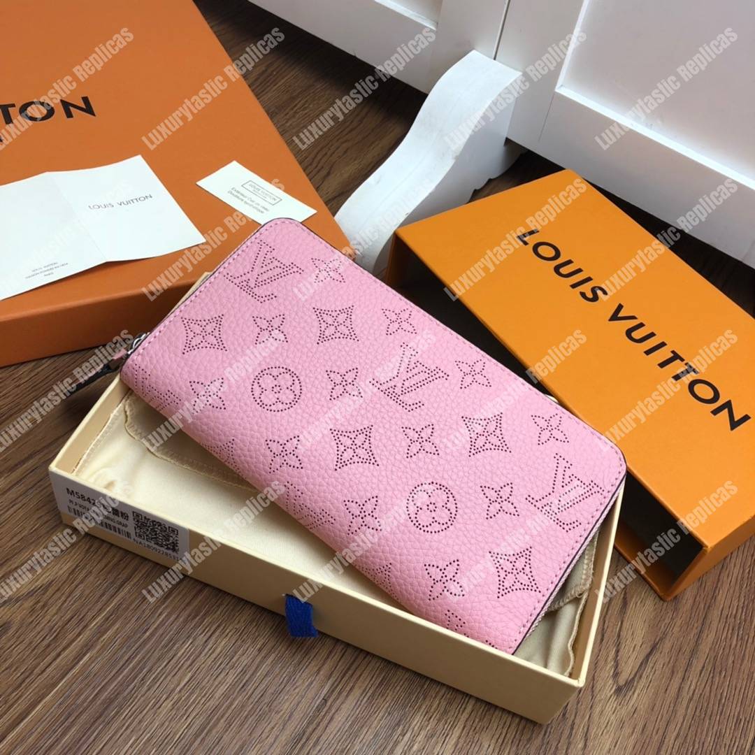 LV Zippy Wallet Mahina Leather Magnolia