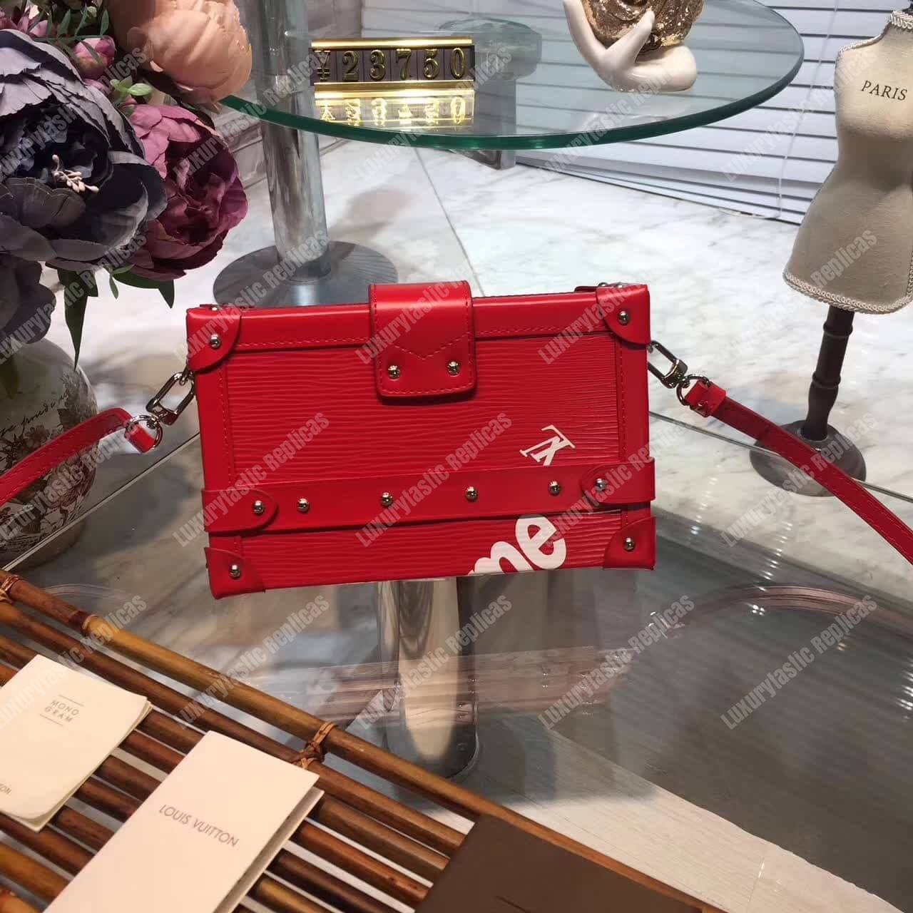 L**is vu*t*on x sup*e petite malle limited edition red