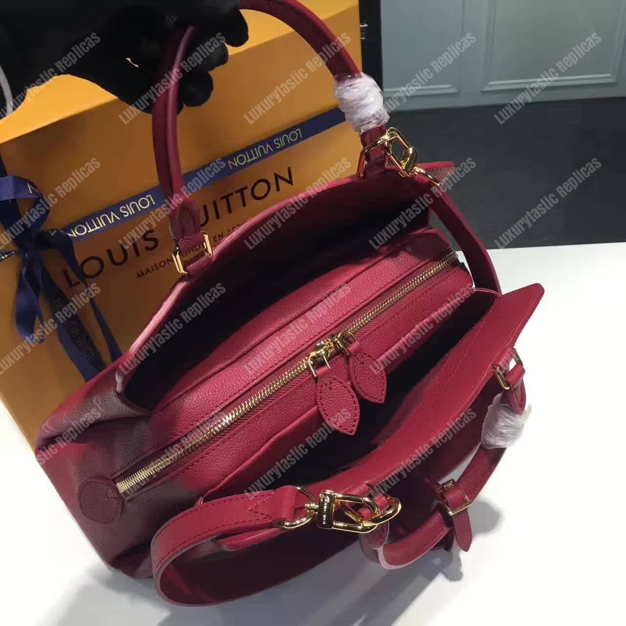 LV Vosges MM Bag Monogram Empreinte Leather Raisin
