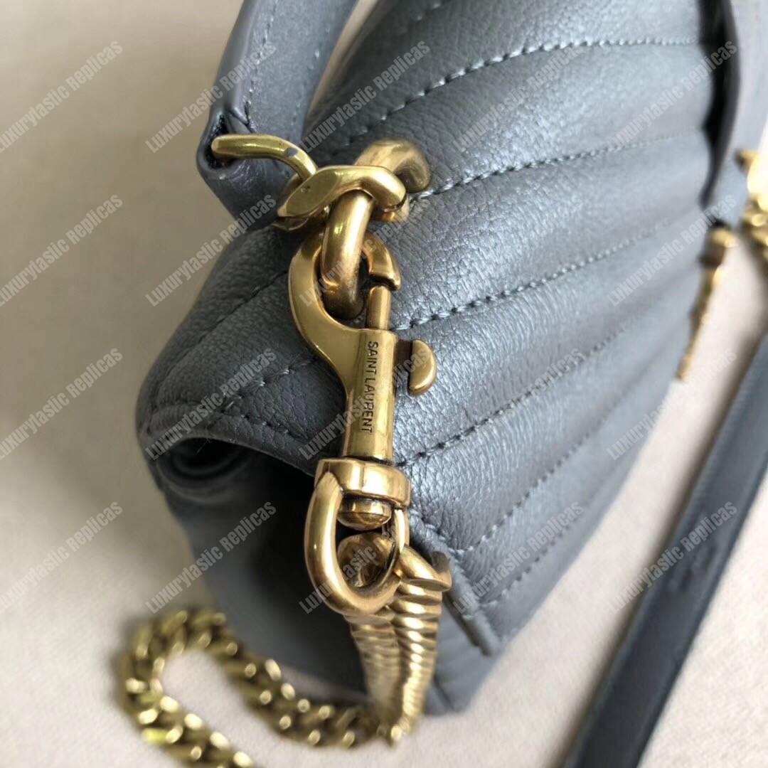 Saint Laurent Medium College Bag In Dark Anthracite