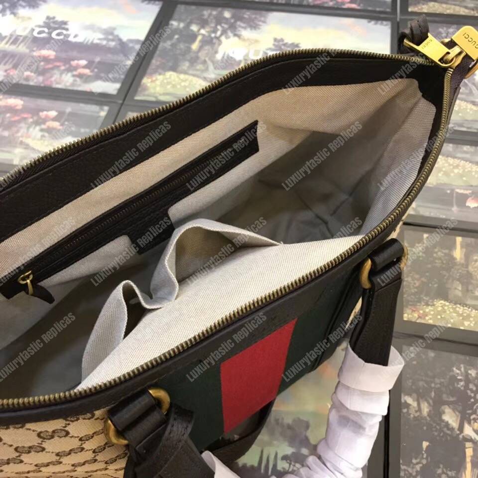 G*u*i rania convertible top handle bag web gg canvas medium