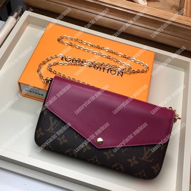 LV Pochette Félicie Monogram Soft Canvas Fuchsia