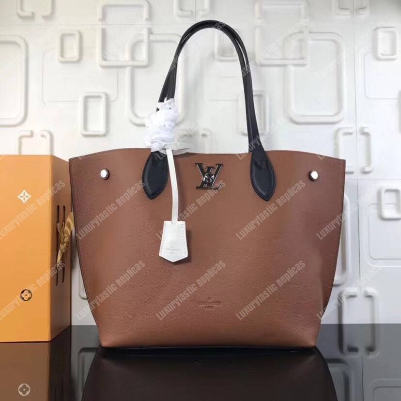 LV Lockme Go Caramel