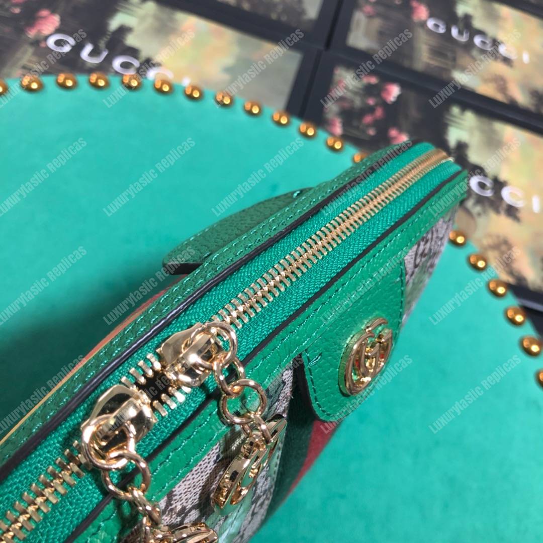 G*u*i ophidia gg flora small shoulder bag gg sup*e green
