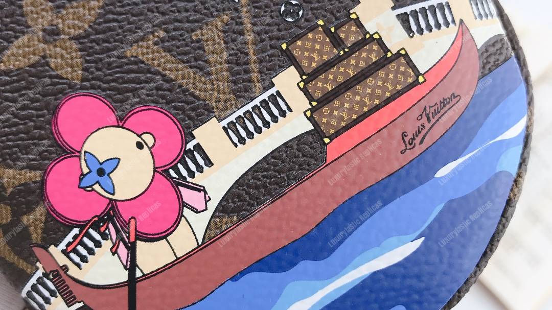 LV Round Coin Purse Holiday Edition