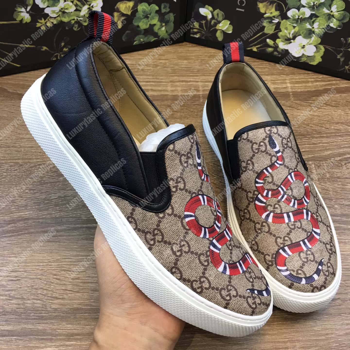 G*u*i gg sup*e snake slip-on sneaker