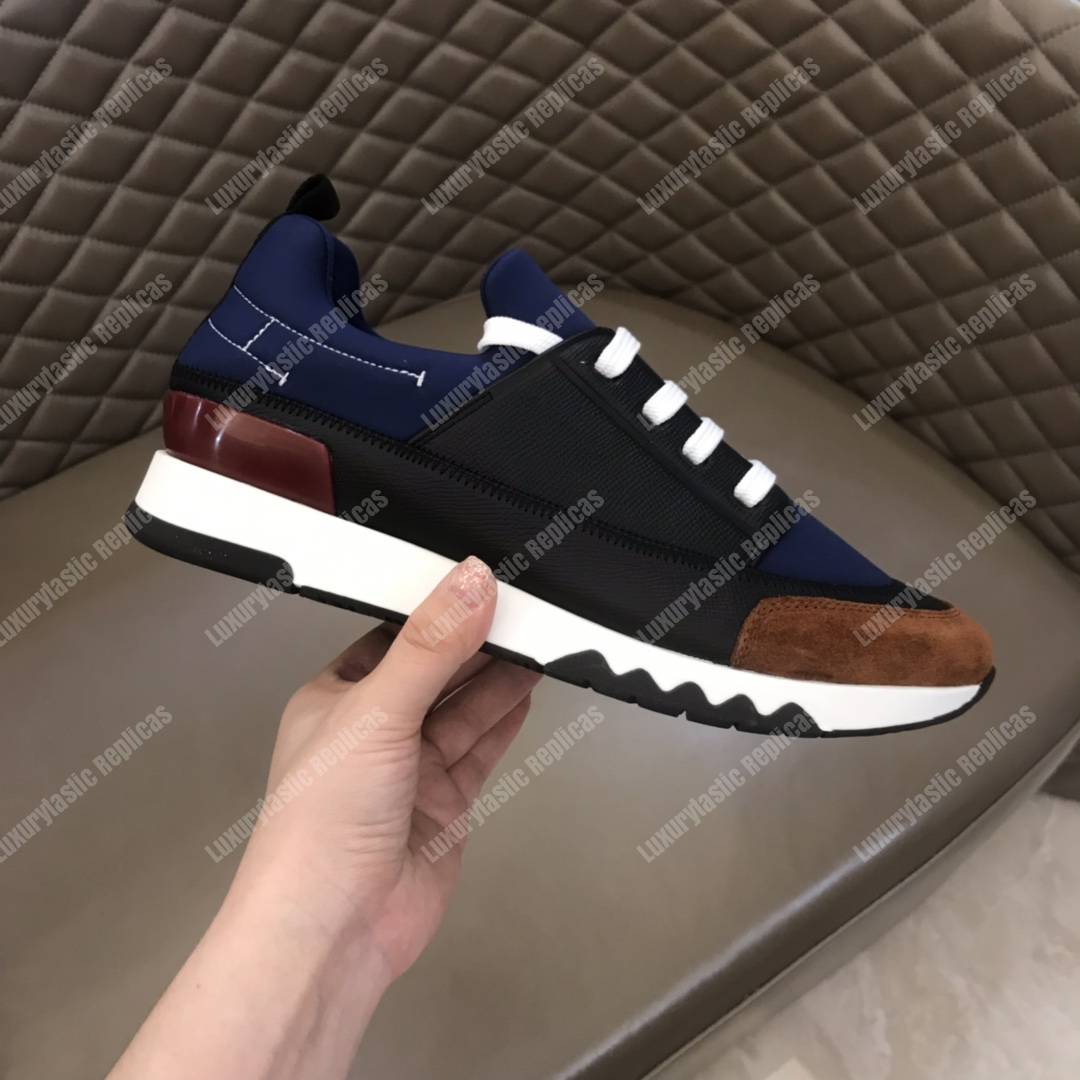 H**mes stadium sneaker black/blue