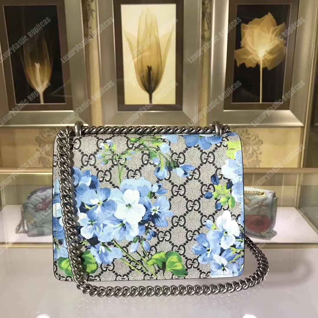 G*u*i dionysus blue blooms print mini chain bag