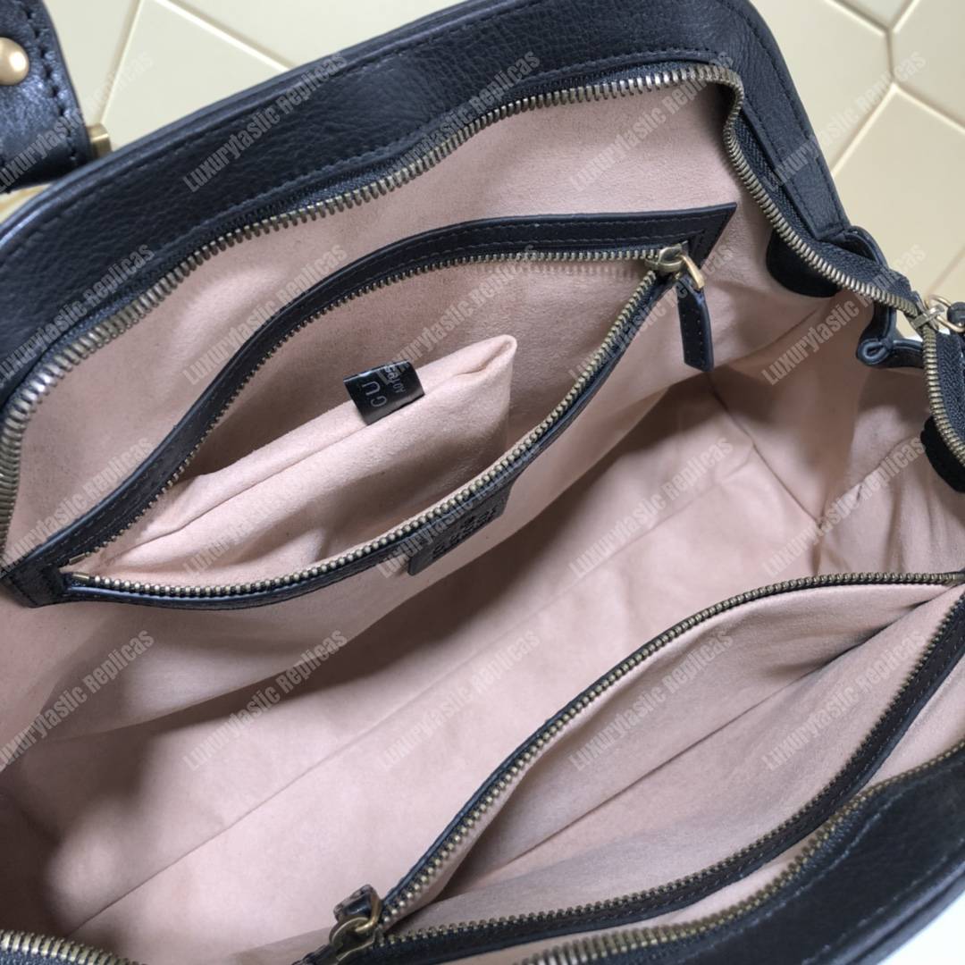 G*u*i re(belle) medium shoulder bag leather black