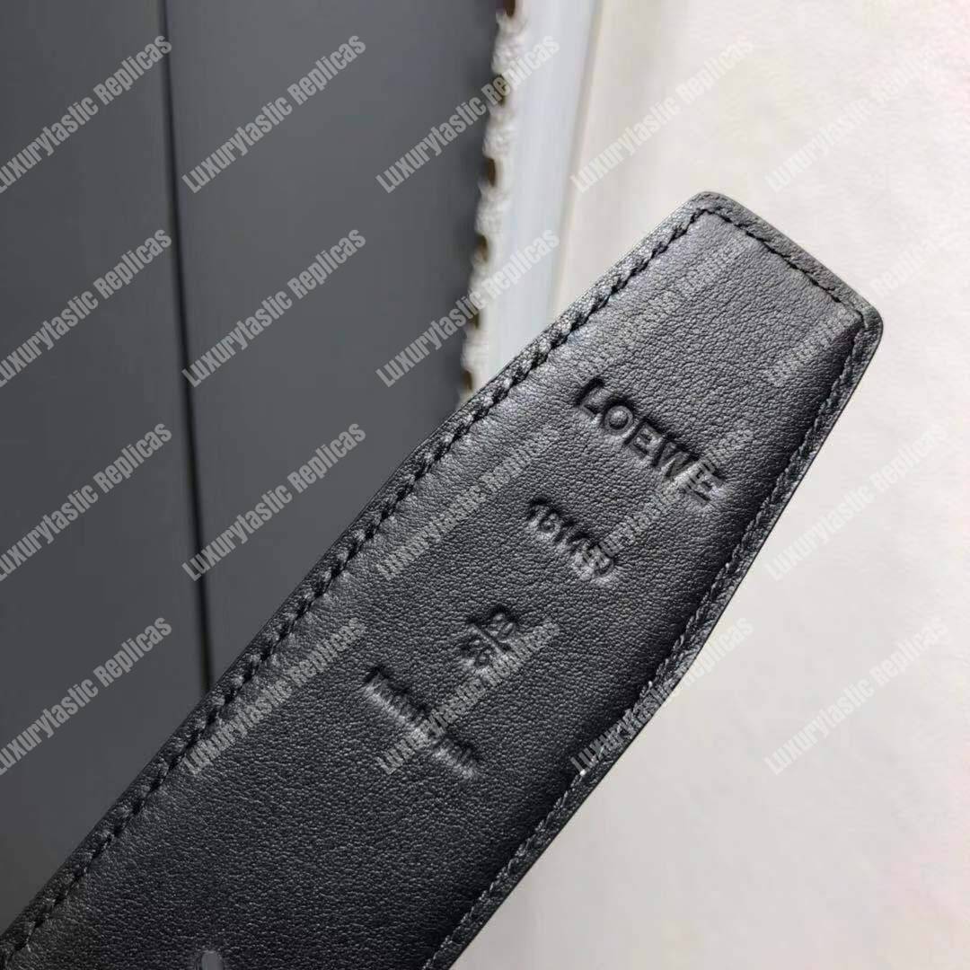 Loewe Reversible Anagram Belt 4 Cm Navy Blue